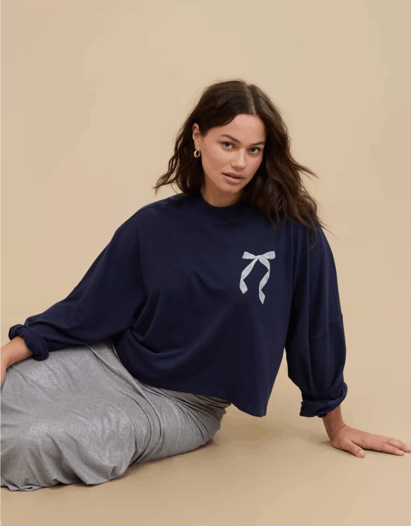 Aerie Cozy Long Sleeve Mockneck T-Shirt