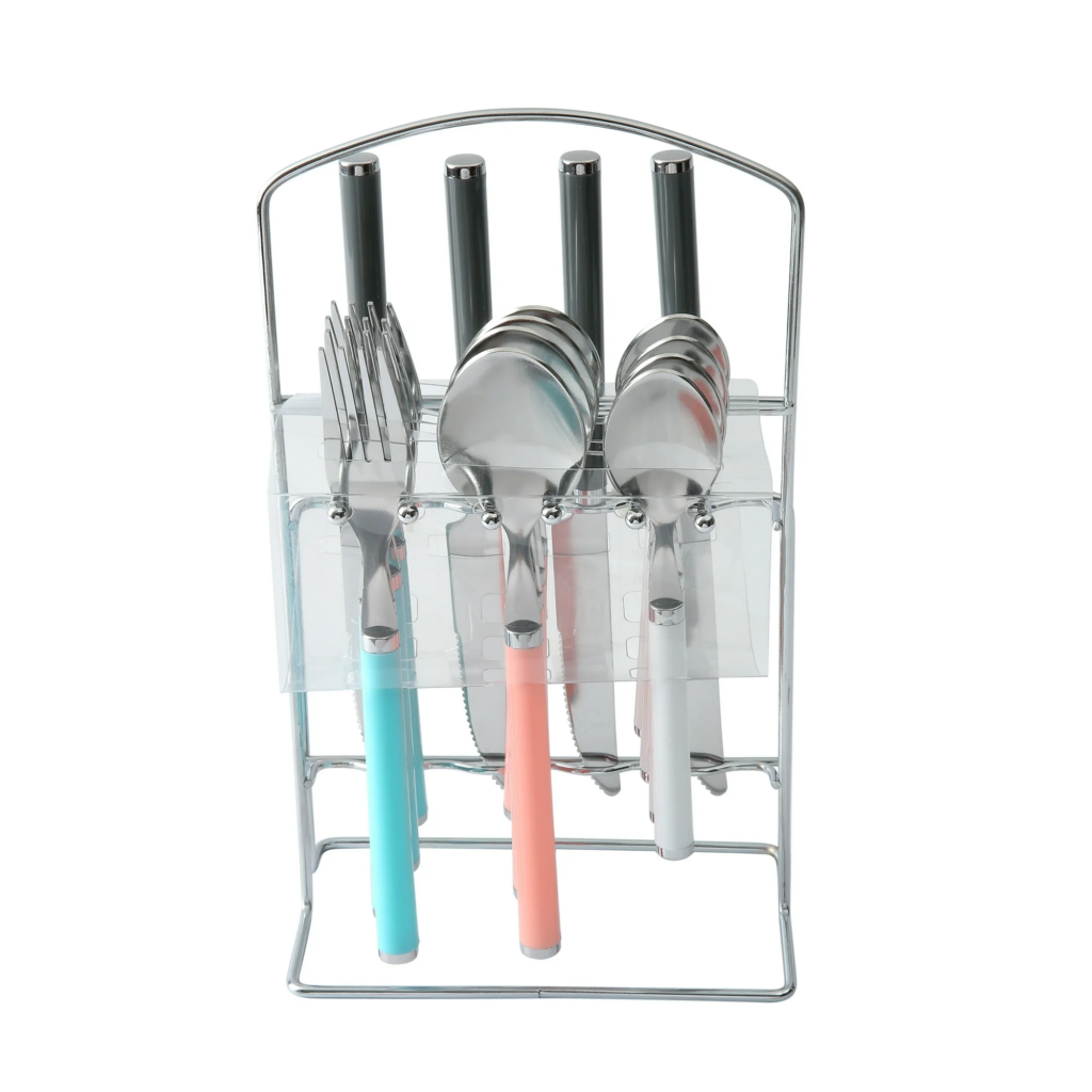 Flatware Set With Rack